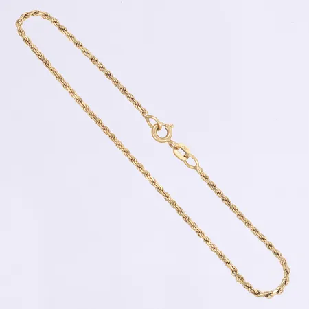 Armband cordell 18,5cm bredd 2mm tillv. Balestra, bruksslitage, 18K Vikt: 2,5 g