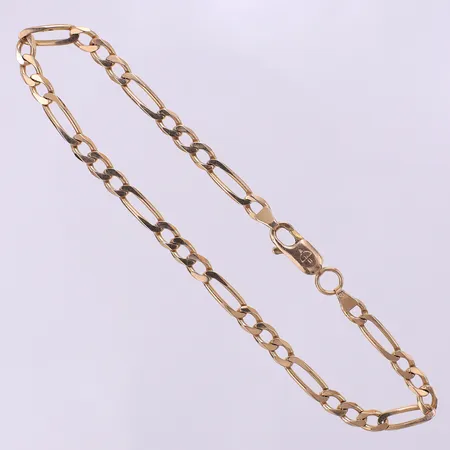 Armband Figaro längd 20cm bredd 3,6mm, GFAB. 18K  Vikt: 5,7 g
