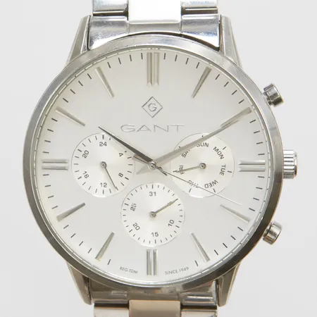 Herrur Gant, stål, quartz, Ø43,5mm, stållänk, inga tillbehör