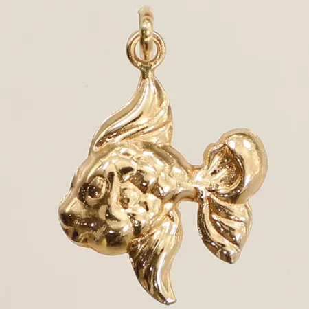 Hänge fisk längd 20mm bredd 12,8mm 18K  Vikt: 0,6 g
