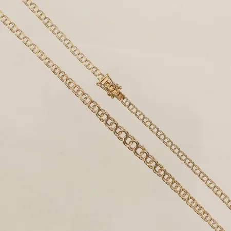 Collier doserad Bismarck längd 45cm bredd 3,1-4,9mm tillverkad av Antar Guld Ab, J. 18K Vikt: 8,2 g