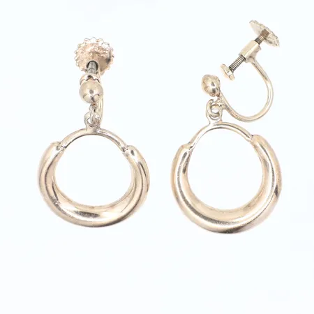 Örhängen, längd: 24mm, skruvlås, silver 830/1000, Vikt: 3,6 g