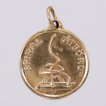 Hänge "SPIRAL ÅTERBÖRD" Ø ca 14mm 18K Vikt: 1,2 g