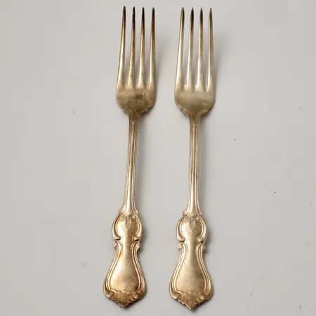 2st gafflar modell Olga, 17,5cm, silver 830/1000, 76,46g.