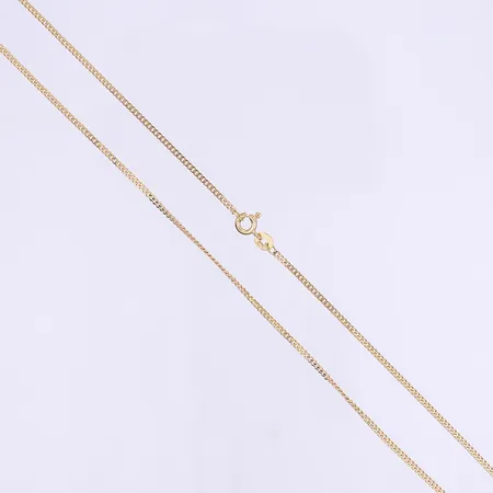 Halskedja pansarlänk 42cm bredd 2mm 18K Vikt: 4 g