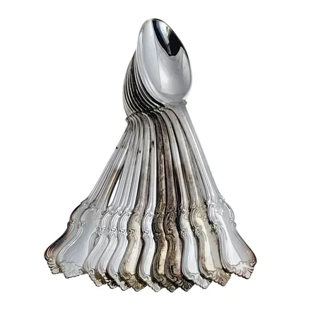 Kaffeskedar silver 830/1000 Finland, 12 stycken, längd 12,3 cm, sparsamt använda Vikt: 195,6 g