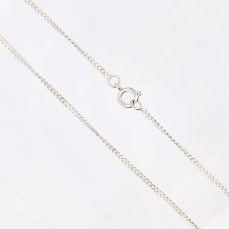 Kedja pansar, längd: 38cm bredd: 1,6mm, silver 835/1000, Vikt: 2,7 g