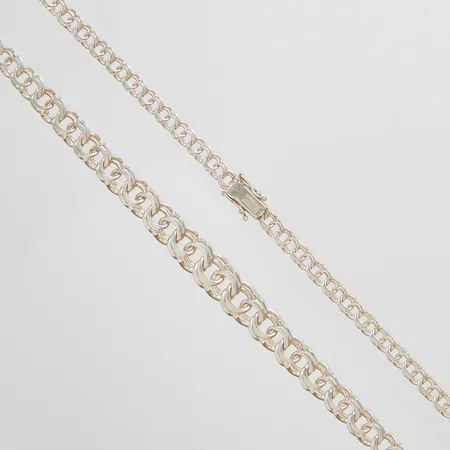 Collier doserad Bismarck längd 44cm, bredd 4,5-9,5mm, silver 925/1000 Vikt: 20 g