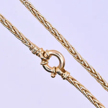 Collier längd 43,5 cm bredd 3 mm 18K. Vikt: 13,6 g