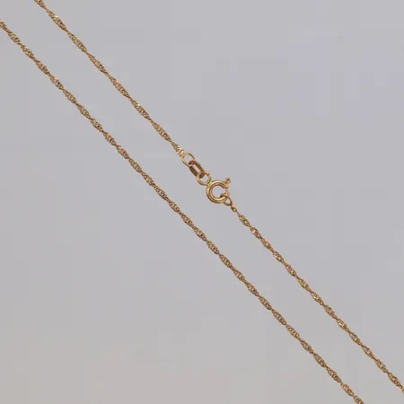 Kedja Singapore längd 45cm, bredd 1,3mm, 18K Vikt: 2 g