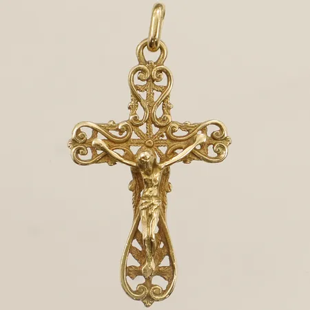 Hänge krucifix längd 40mm inklusive öglan bredd 21mm 18K Vikt: 4,6 g