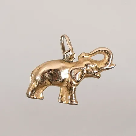 Hänge elefant längd 20mm med ögla bredd 22mm 18k Vikt: 2 g
