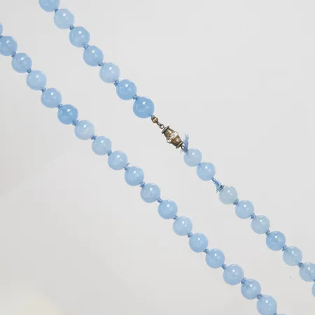Collier med färgat glas samt vita stenar, längd 51cm, bredd 10mm