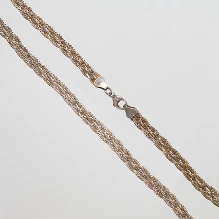 Collier längd 45cm, bredd 6,5mm, silver 925/1000 Vikt: 17,8 g