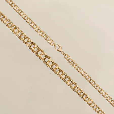 Collier doserad Bismarck längd 41,5cm bredd 3,7-6,6mm 18K  Vikt: 11,8 g