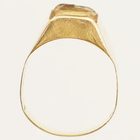 Klackring saknar sten stl:18¼ bredd 12mm 18K Vikt: 3,6 g