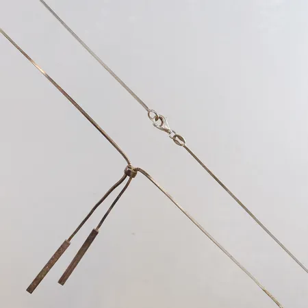 Collier längd 43cm bredd 1mm Silver 925/1000.  Vikt: 8,6 g
