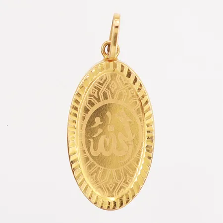 Hänge med Arabisk text 32x9mm, 21K Vikt: 3,5 g