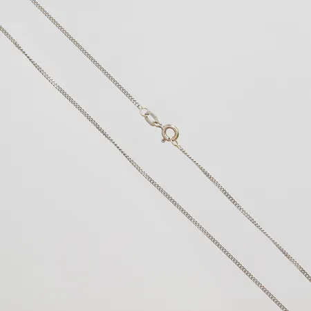 Kedja Pansar längd: 50,8cm, bredd: 1,2mm, GHA, en klämd ögla, vitguld, 18K Vikt: 2,9 g