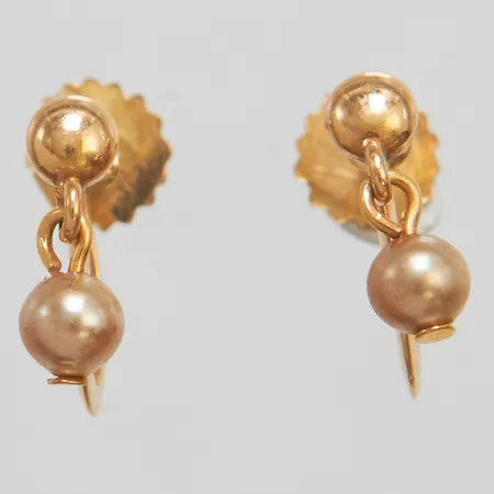 Örhängen 13x4mm, skruvmekanism, svenska stämplar, 18K Vikt: 1,7 g