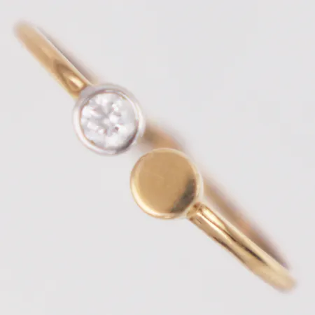 Ring vit sten stl:17¾ öppen modell, 18K Vikt: 0,8 g