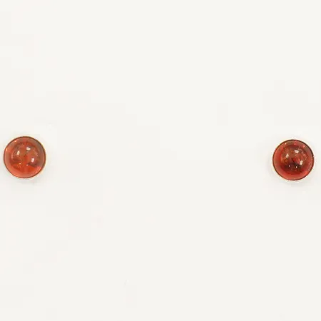 Ett par örhängen med bärnsten Ø6,6mm silver 925/1000 Vikt: 0,8 g