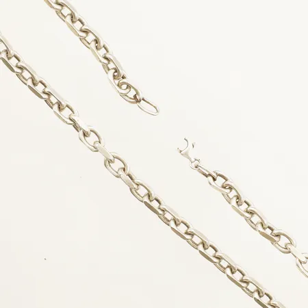 Kedja Ankar längd 52cm bredd 7mm defekt lås silver 925/1000 Vikt: 76 g