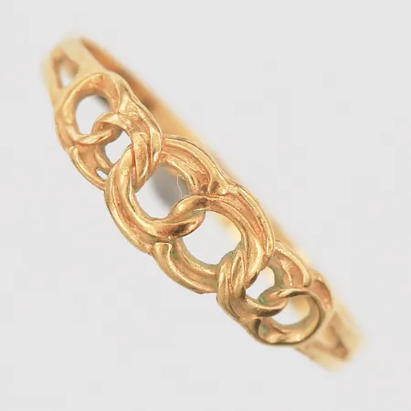 Ring Bismarck, stl 17, bredd 5mm, Sävsjö Guldsmeds AB, Sävsjö, 18K Vikt: 1 g