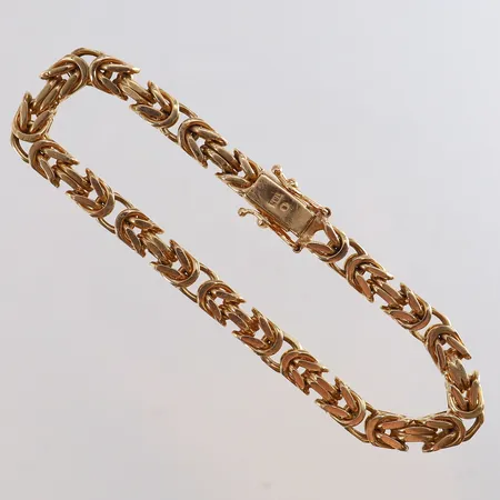 Armband Kejsar längd 20cm bredd 6mm 18K.  Vikt: 43,8 g