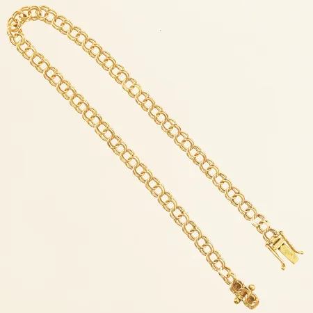 Armband Bismarck 18,5cm bredd 3,8mm tillverkad av Joans 18K Vikt: 4,3 g