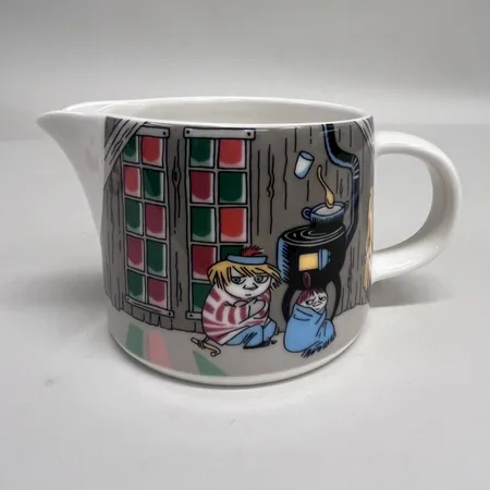 Muminkanna Kura Skymning, Moomin Arabia, höjd 7,5cm, Ø8,5cm. Skickas med paket.
