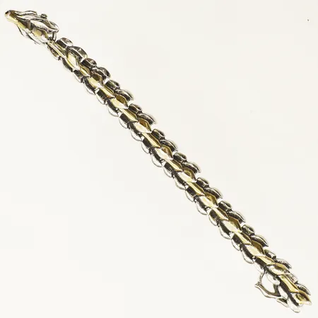 Armband drake längd 17,5cm bredd 12mm förgylld detalj silver 925/1000 Vikt: 31,8 g