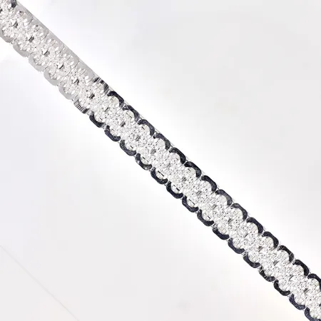 Armband längd 19cm, bredd 7,8mm, rhodinerat, 830/1000 Silver Vikt: 14,5 g