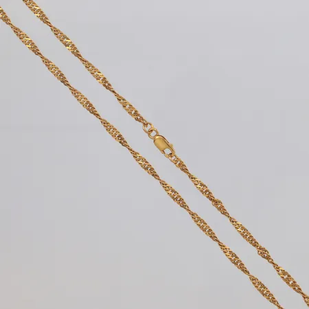 Kedja Singapore längd 46,5cm, bredd 2,9mm, 22K Vikt: 9,7 g