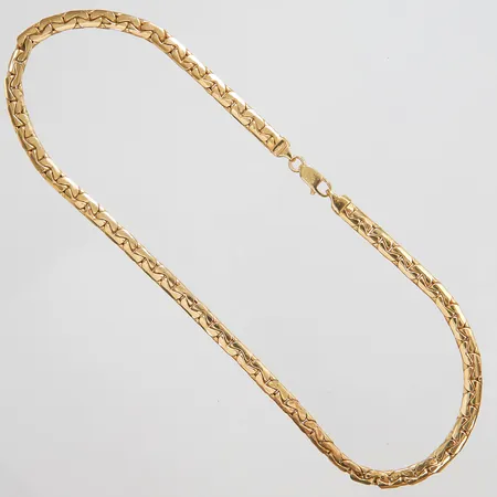 Collier halvstelt längd: 42,6cm, bredd: 5,5mm, GHA, 18K Vikt: 20,6 g
