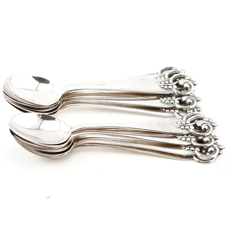 Skedar, silver, 12st, 10,5cm, 830/1000 Vikt: 146,6 g