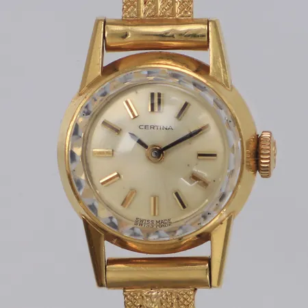 Damur Certina, defekt, 18K, manuell, boettnr 0810 536 465944, guldlänk, defekt, böjt, bruttovikt: 19,7g, 18K