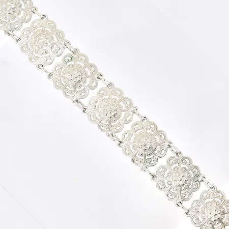 Armband längd: 19cm bredd: 14,5mm, silver 835/1000, Vikt: 11,7 g