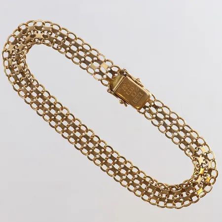 Armband X-länk defekt lås 18K.  Vikt: 10 g