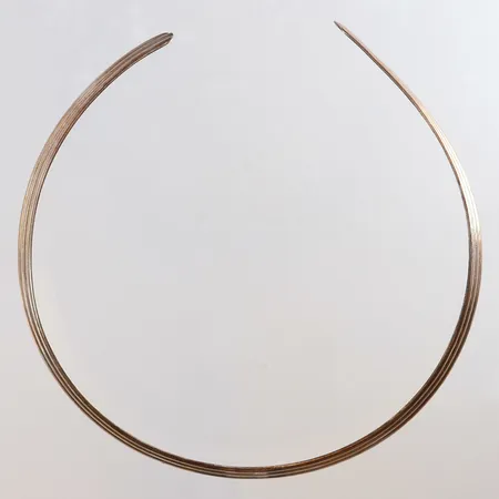 Collier stelt längd ca 35cm bredd 9,5mm förgyllt Silver 925/1000.  Vikt: 20,4 g
