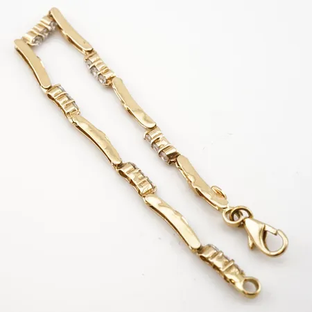 Armband med stenar, Längd 18,5 cm, bredd 2,9mm, 18K, 11,4g Vikt: 11,4 g