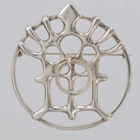 Brosch Kautokeino Frank Juhl, Ø 67mm, 925-950/1000 silver Vikt: 34,6 g