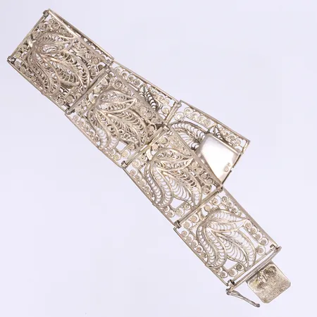 Armband med filigranarbete 19cm bredd 22mm silver 830/1000 Vikt: 20,3 g