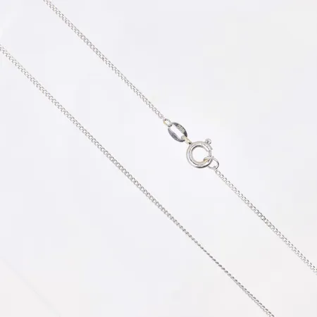 Kedja Pansar, längd: 39cm bredd: 0,9mm, vitguld, 18K, Vikt: 1,2 g