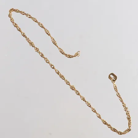 Del av kedja 17cm 18K. Vikt: 1 g