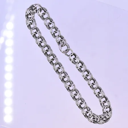 Armband Bismarck längd 19,5cm bredd 7mm defekt lås silver 925/1000. Vikt: 8,2 g
