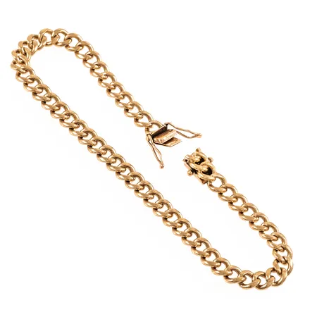 Armband Pansar längd 24cm bredd 6,5mm, bruksslitage, defekt låstunga, går ej att låsa, 18K 31,3g.