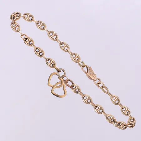 Armband Marina med berlock, längd 19cm bredd 4,5mm, berlock 18K. 14K  Vikt: 5,3 g