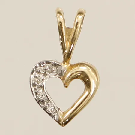 Hänge med diamanter 4xca0,005-0,01ct längd 13,3mm bredd 7,9mm 18K  Vikt: 0,6 g