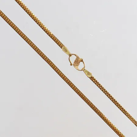 Kedja längd 43cm bredd 1,5mm 18K Vikt: 5,1 g